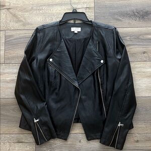 Loft faux leather moto jacket